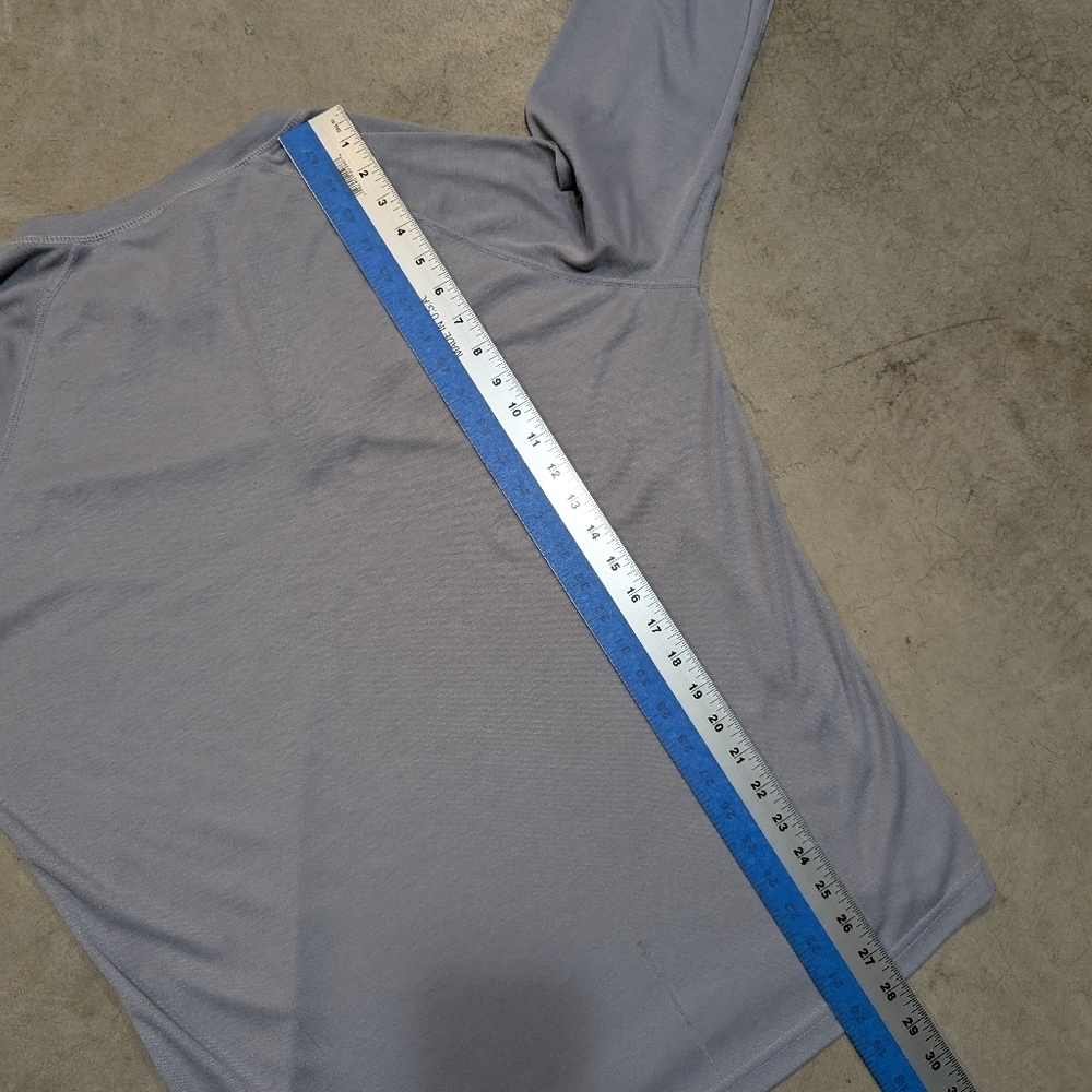 VTG Patagonia Capilene 1/4 Snap Shirt Long Sleeve Gray USA Made - Picture 7 of 7